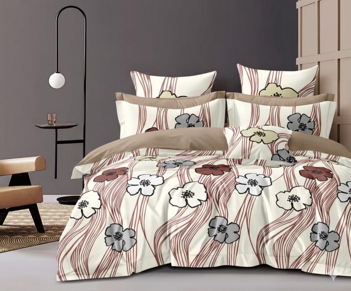 Soft Comfort Modern Geometric Queen Bedsheet Set